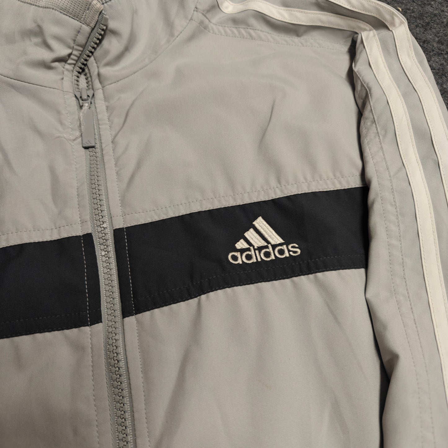 Adidas Classics Light Grey Track Jacket – L