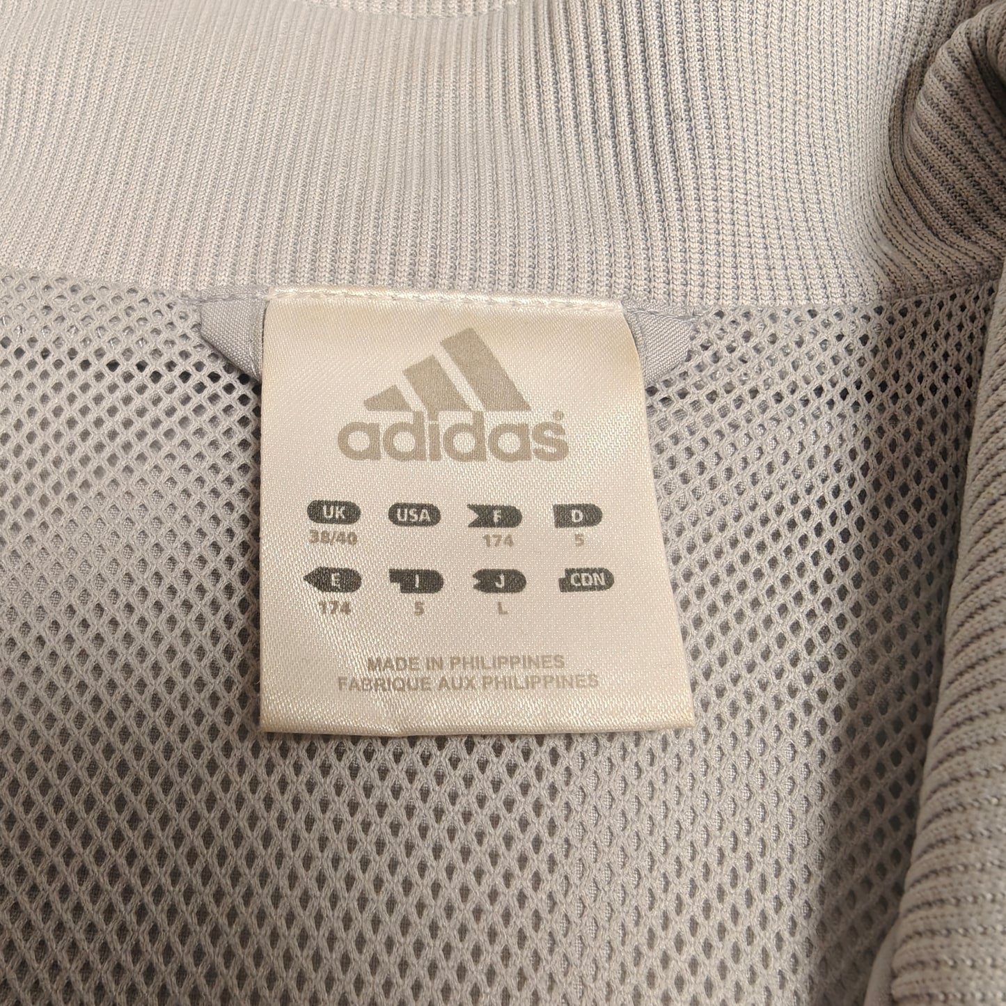 Adidas Classics Light Grey Track Jacket – L